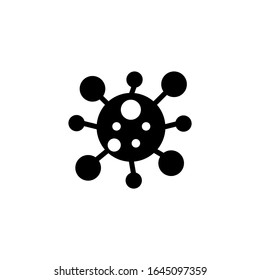Immune system icon vector in black flat shape design isolated on white background