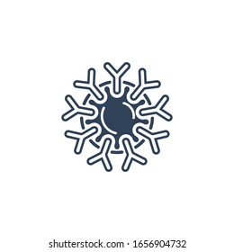 immune system icon vector on white background, immune system logo design template