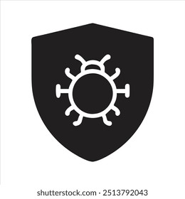 Immune system icon. Virus protection. Immunity. Protective shield icon