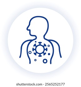 Immune system illustration showing human organ functioning and defense mechanisms