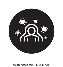 immune system line icon, vector illustration