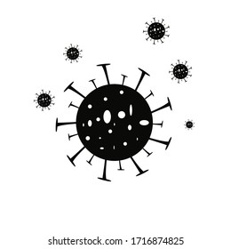 Immune system logo icon. Virus protection. Medical prevention of human microbes. Vector illustration
