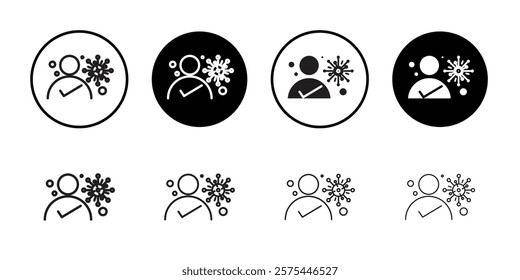 Immune system support icon Thin line art collection