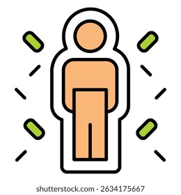 Icono de Vector del sistema inmunitario que representa la respuesta inmunitaria