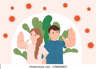 Inmunidad contra el virus ilustración vectorial ilustración ilustración cartoon diseño plano 