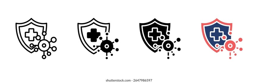 Immunity Boost icon sheet multiple style collection