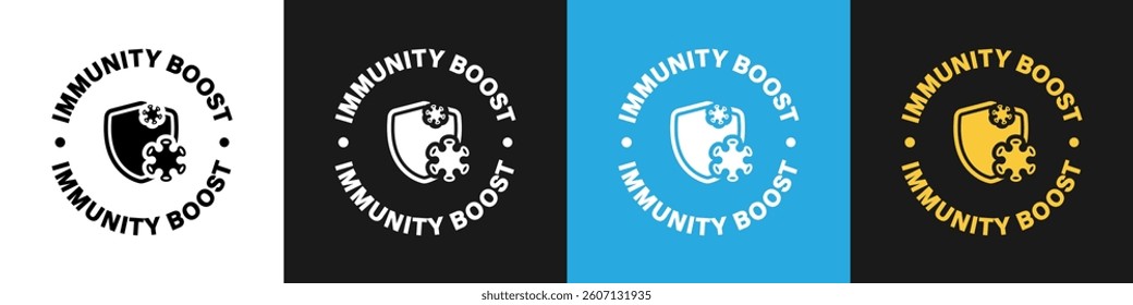 Immunity Boost - vector label for product packaging labeling.