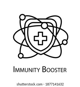 Immunity Booster Icon.  Immune Icon For Healthcare.

