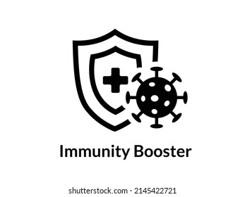 Immunity Booster Icon.  Immune Icon For Healthcare.