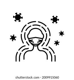 Immunity flat line icons set. Antibacterial protection or immune system. Healthy man reflect bacteria attack with shield. Simple flat vector illustration for store, web site or mobile app.