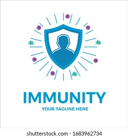 immunity human logo  template medical logo