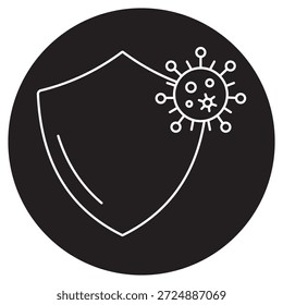 Immunitätssymbol, stärken Sie Ihr Immunsystem, natürliche Gesundheit Verteidigung, Starker Körper Wellness, Vektor