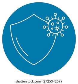 Immunitätssymbol, stärken Sie Ihr Immunsystem, natürliche Gesundheit Verteidigung, Starker Körper Wellness, Vektor