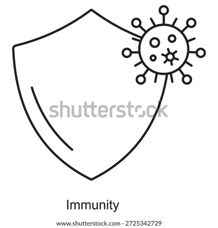 Immunity Icon, Boost Your Immune System, Natural Health Defense, Strong Body Wellness, vector