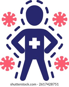 Immunity Icon Fill Vector Illustration