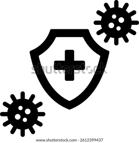 Immunity Icon Glyph Vector Illustration