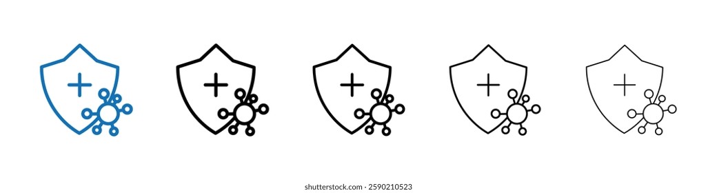 immunity icon Outline vector logo for web ui