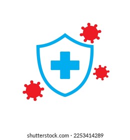 immunity icon vector isolated on background