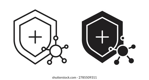 Immunity icons vector design template simple and clean
