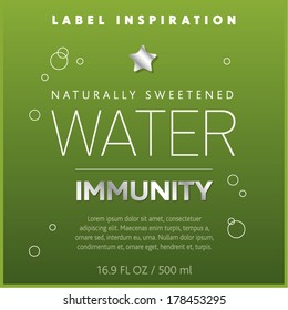 Immunity label for functional drinks