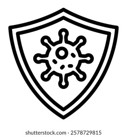 Immunity Vector Line Icon Design
