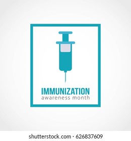Immunization Awareness Month Design Vector