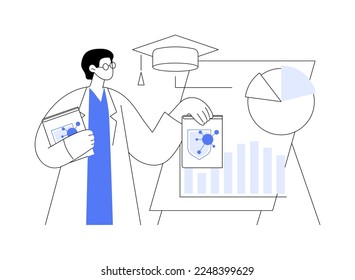 Immunization education abstract concept vector illustration. Immunization info, educate about vaccines, parents education, children vaccination, public health program abstract metaphor.