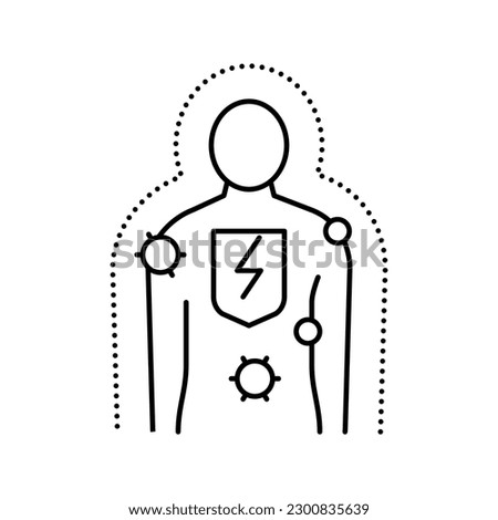 immunodeficiencies human line icon vector. immunodeficiencies human sign. isolated contour symbol black illustration