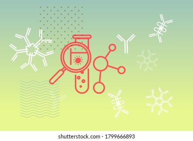 Immunoglobulin Test - Complex Protein - Icon As EPS 10 File