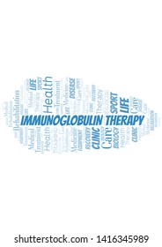 Immunoglobulin Therapy Word Cloud. Wordcloud Made With Text Only.