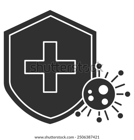 Immunology Icon Design. Representing Immune System. Infectious Diseases. Vaccination. Immunology. Vector icon.