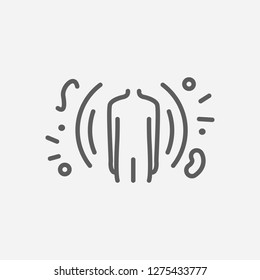 Immunology Icon Line Symbol. Isolated Vector Illustration Of  Icon Sign Concept For Your Web Site Mobile App Logo UI Design.