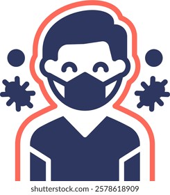 Immunology Icon Mixed Vector Illustration
