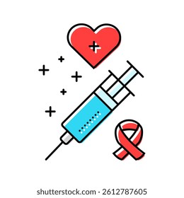 immunotherapy cancer treatment color icon vector. immunotherapy cancer treatment sign. isolated symbol illustration