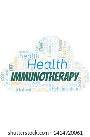 Immunotherapy word cloud. Wordcloud made with text only.