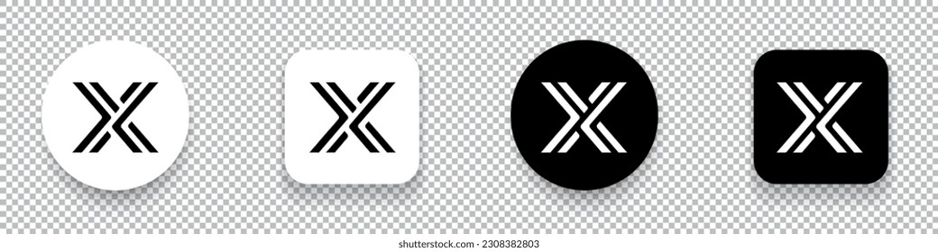 Immutable (IMX) crypto currency logo symbol set isolated on transparent background vector