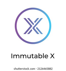 Immutable X Cryptocurrency token icon. IMX token symbol. Cryptocurrency vector icon. Flat Vector illustration - Vector