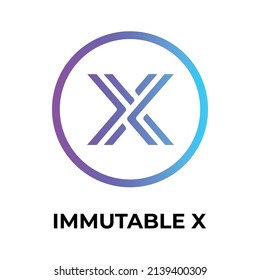 Immutable X Cryptocurrency token icon. IMX token symbol. Cryptocurrency vector icon. Flat Vector illustration - Vector