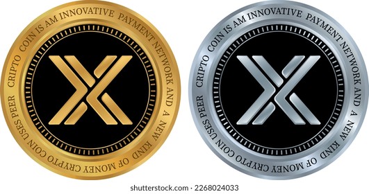 ilustraciones inmutables de vectores de monedas x-imx. 3 quinquies ilustración. monedas vectoriales.