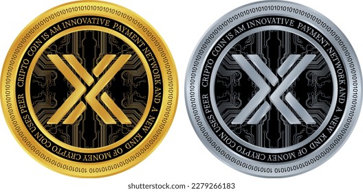 immutable x-imx coin vector illustrations. 3d illustration. vector coins.