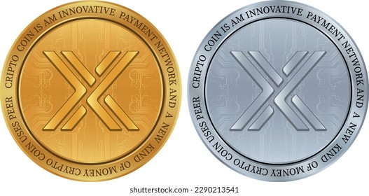 immutable x-imx coin vector illustrations. 3d illustration. vector coins.