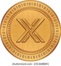 immutable x-imx coin vector illustrations. 3d illustration. vector coins.