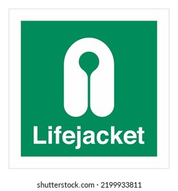 Marca de señas OMI Res A760 18 modificada ISO 17631 2002 Lifejacket With Text