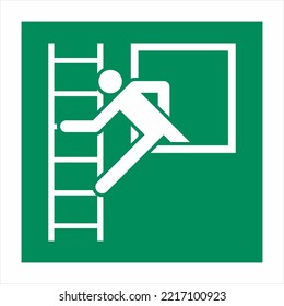 IMO SOLAS IMPA Sea Safety Sign Marking for Ship Boat Offshore Escape Route Emergency window with escape ladder