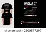 imola circuit,italy .Vector illustration of an race track