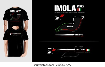 imola circuit,italy .Vector illustration of an race track