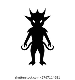 Imp silhouette vector art Illustration