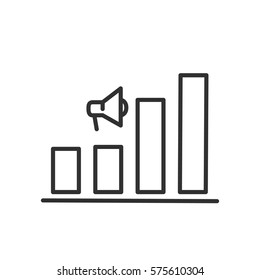 Impact of advertising on the chart. Spread of information