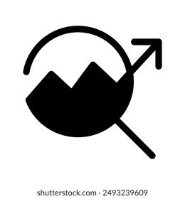 Impact Analysis Icon Vector Symbol Design Illustration