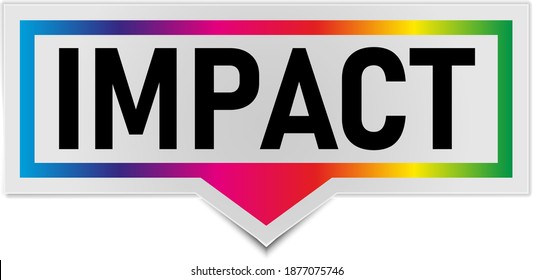impact banner sign. impact speech bubble label.